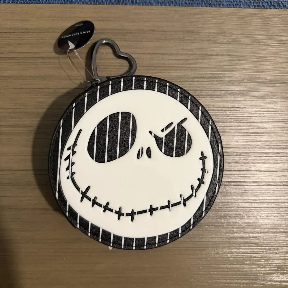 Bath Body Works Nightmare Before Christmas Jack Sally Coin Purse Keychain NEW